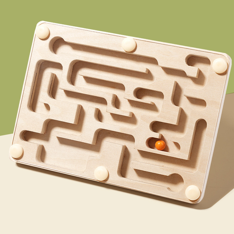 Board Game Quarto - متاهة خشبية صغيرة من الخرز التوازن