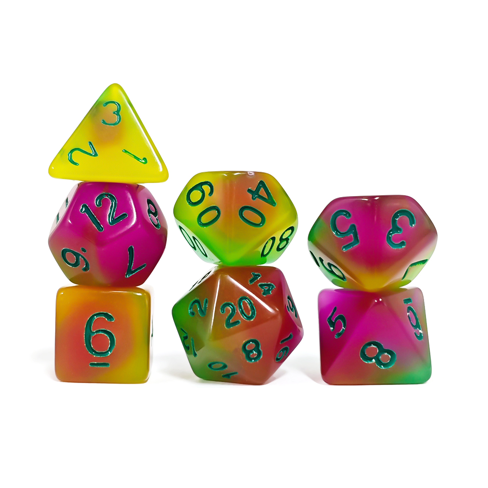 Board Game Dnd - 7 قطع/مجموعة من مجموعة النرد المتوهج