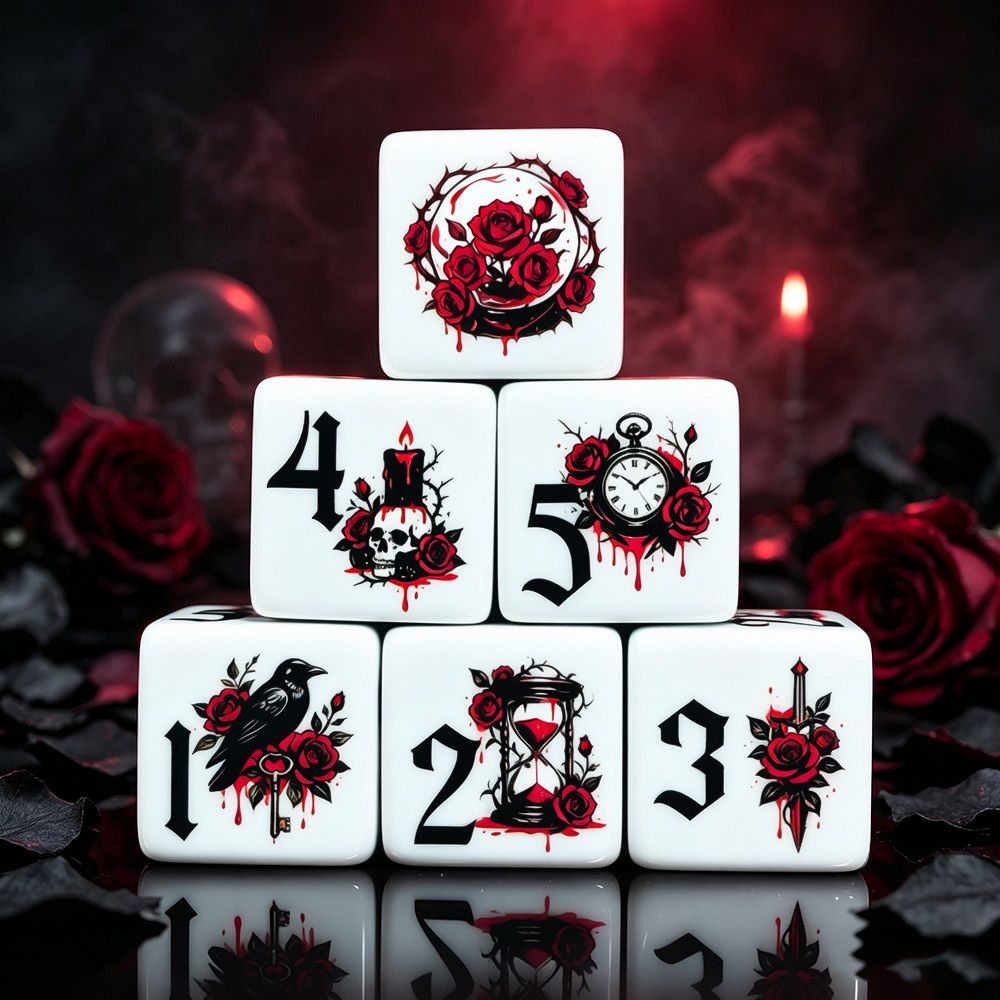 12 قطعة من مكعبات النرد الأكري - مراجعة Board Game Dnd وسعره