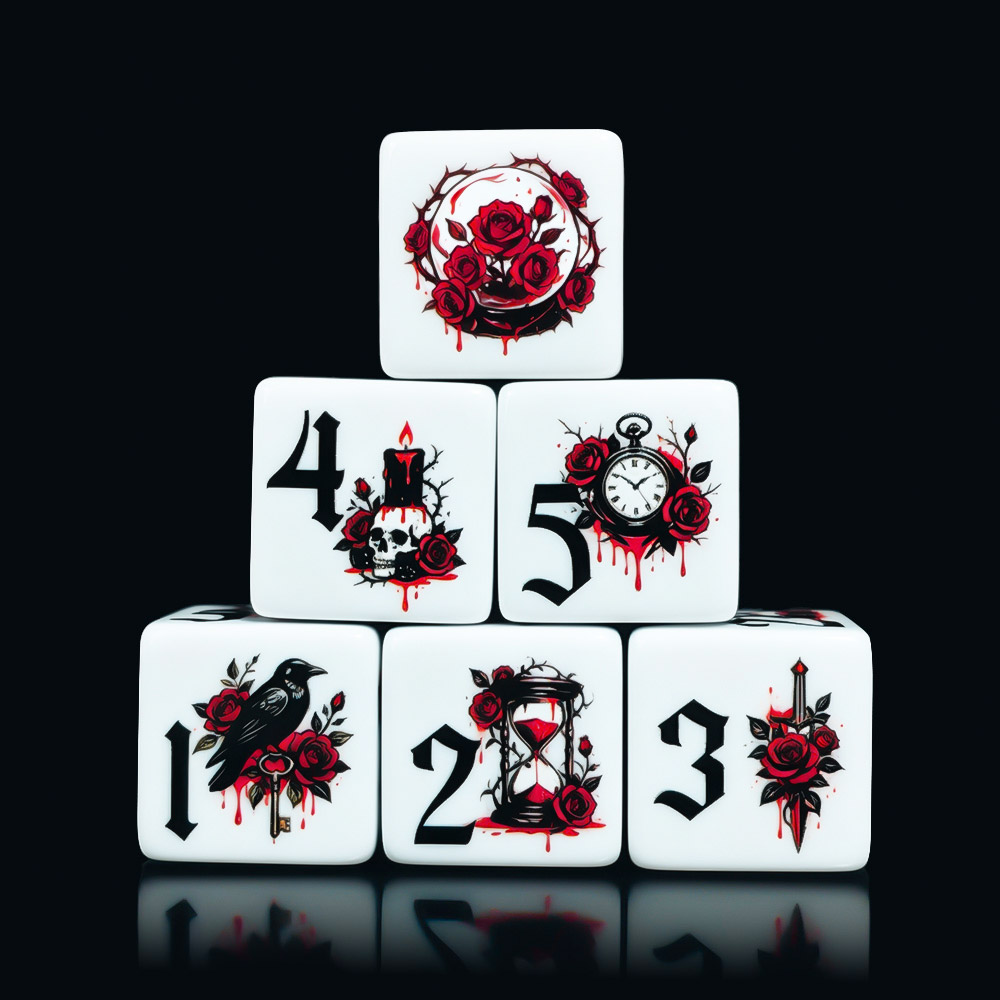 12 قطعة من مكعبات النرد الأكري - مراجعة Board Game Dnd وسعره