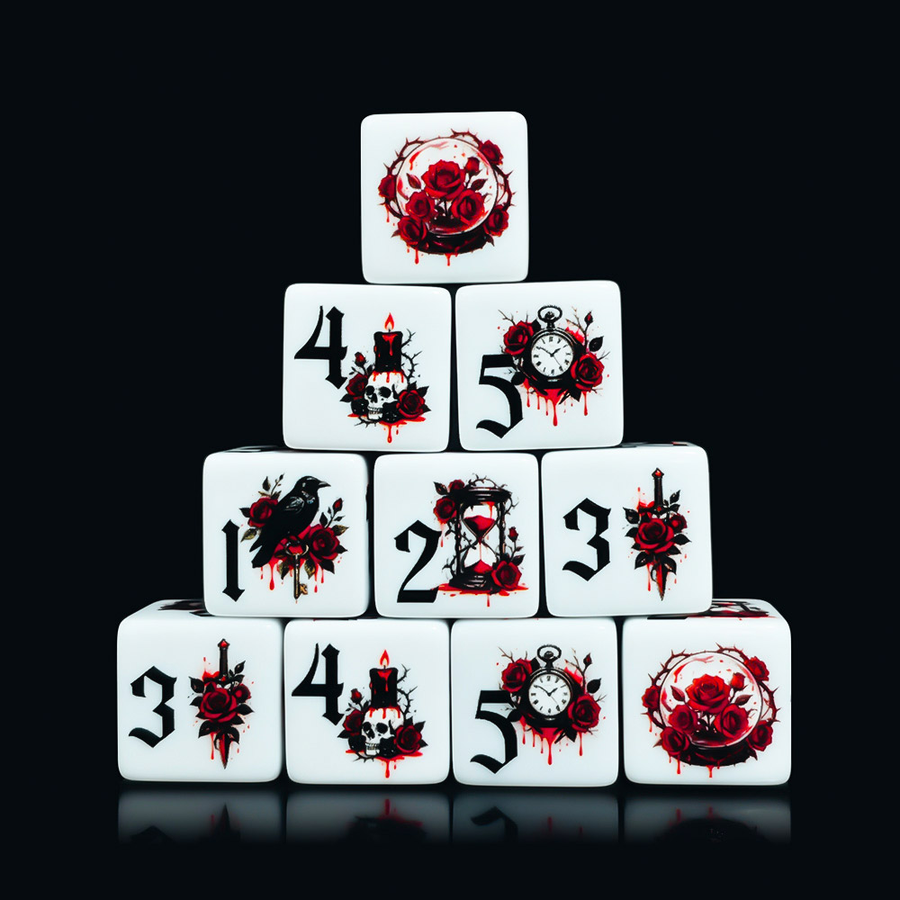 12 قطعة من مكعبات النرد الأكري - مراجعة Board Game Dnd وسعره