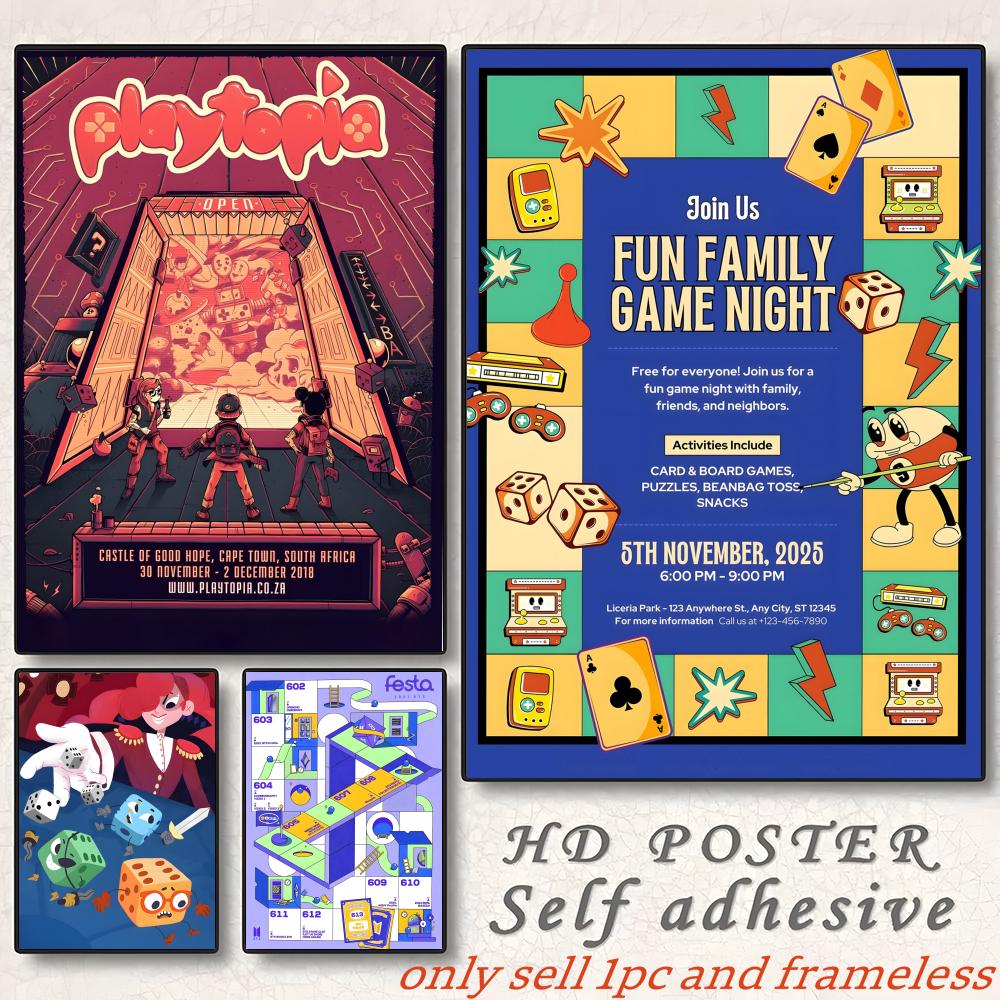 ملصق لوحة ألعاب بيرلين بريتسبي - مراجعة Board Game Film وسعره