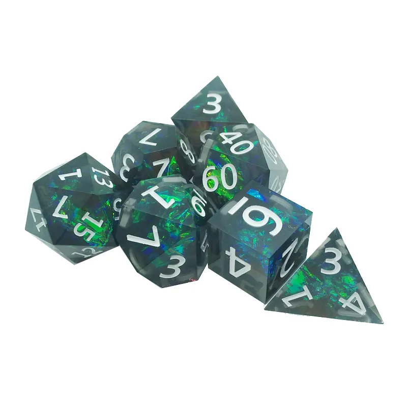 7 قطعة مجموعة نرد متعدد السطوح - مراجعة Board Game Dnd وسعره