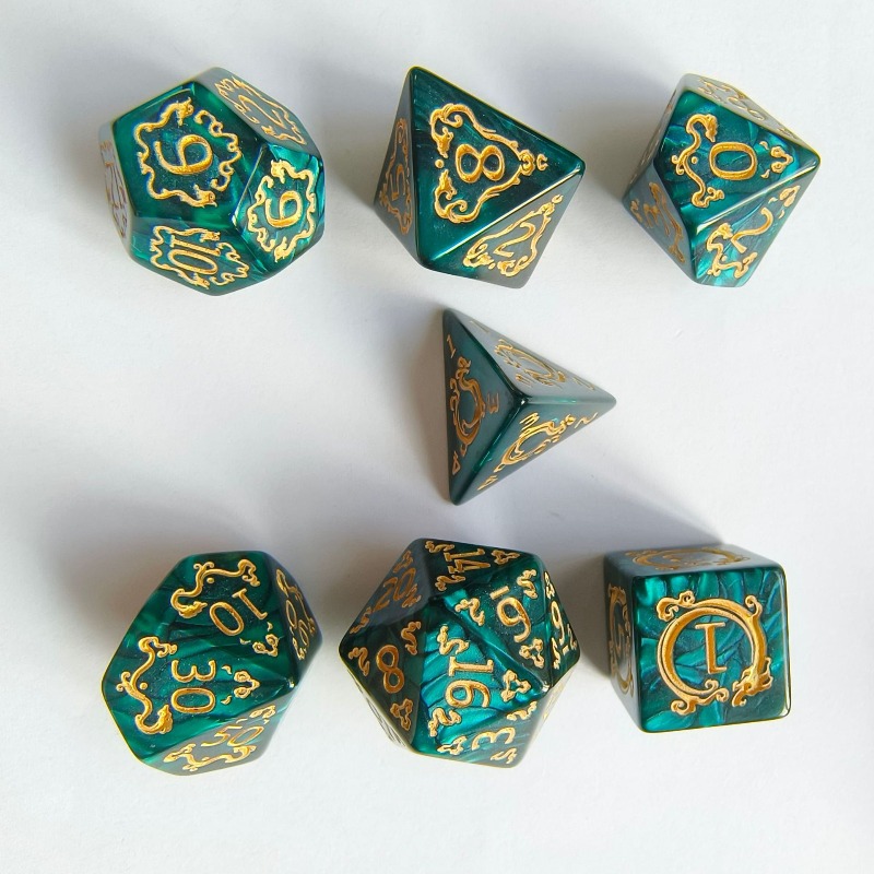 مجموعة من 7 قطع من نرد الألعاب - مراجعة Board Game Dnd وسعره