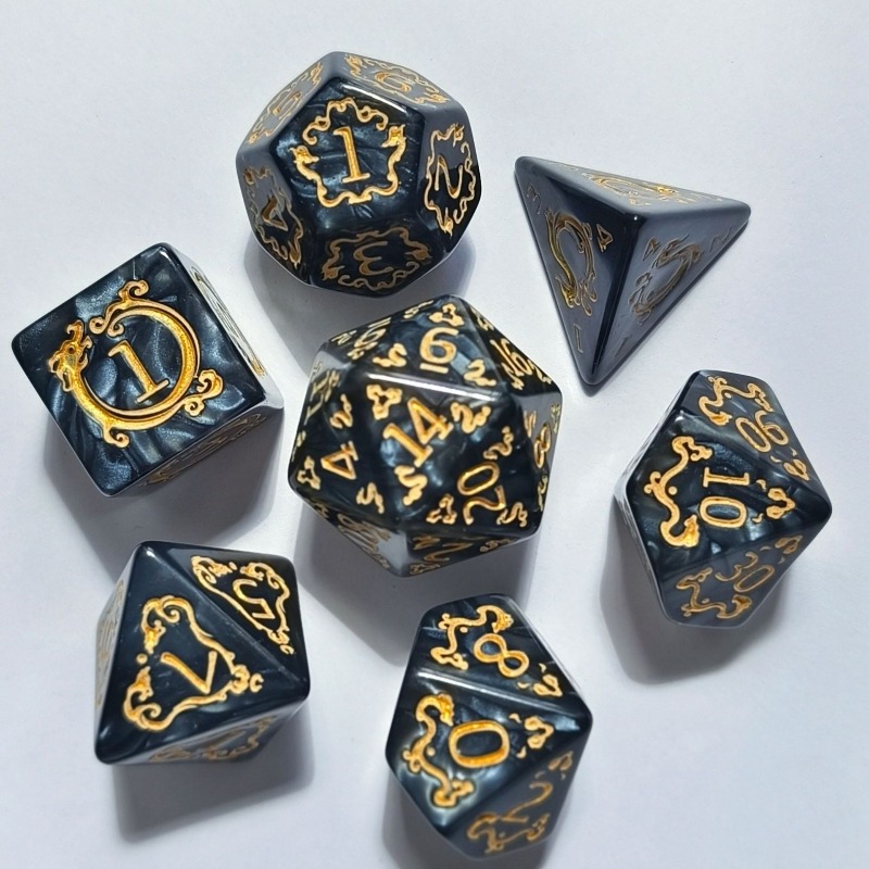مجموعة من 7 قطع من نرد الألعاب - مراجعة Board Game Dnd وسعره