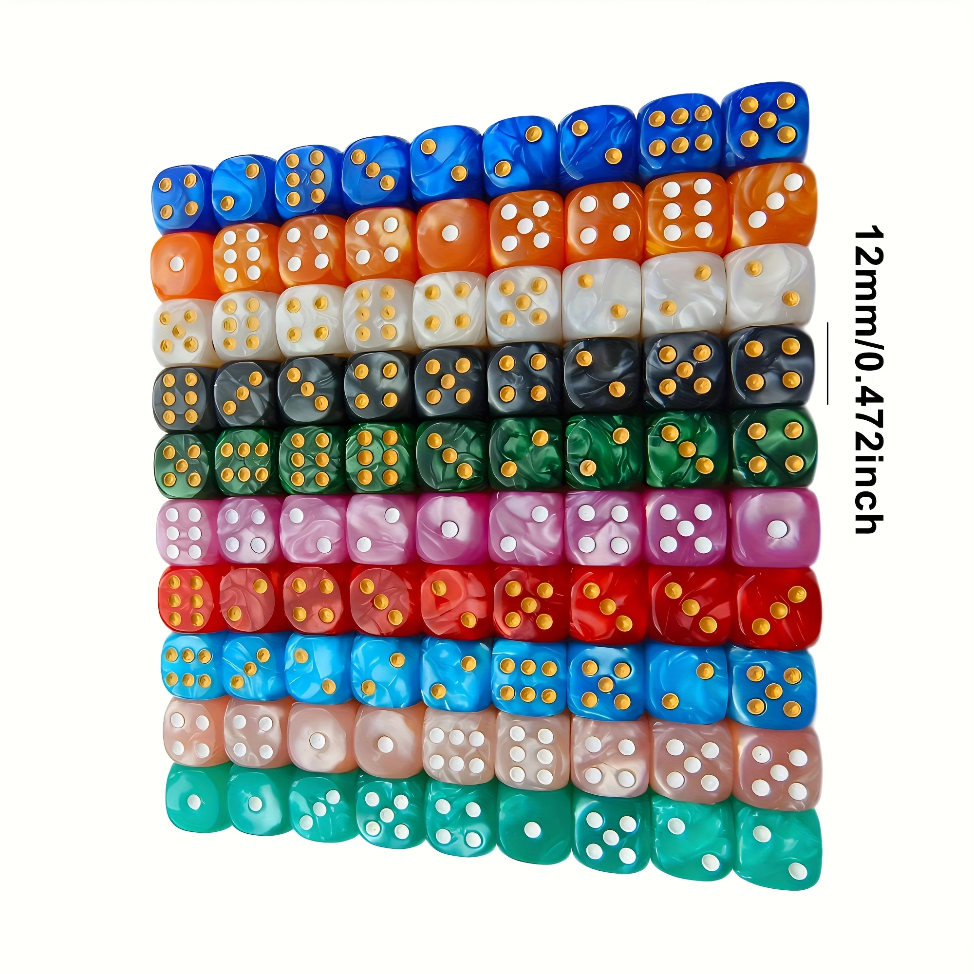 10 قطع من مكعبات النرد D6 اللؤ - مراجعة Board Game Dnd وسعره