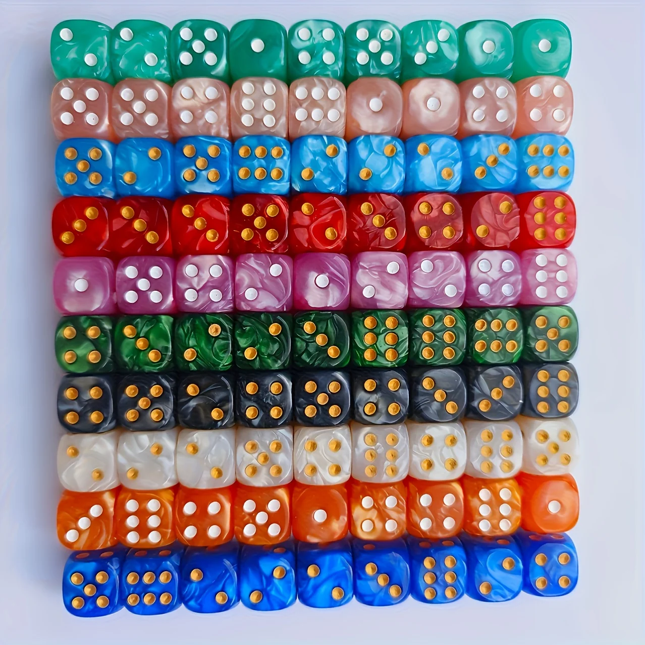 10 قطع من مكعبات النرد D6 اللؤ - مراجعة Board Game Dnd وسعره