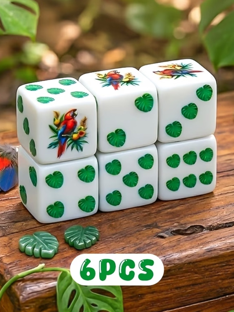 مجموعة من 6 قطع من نرد D6 ملون - مراجعة Board Game Dnd وسعره
